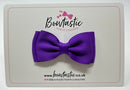 3 Inch Flat Double Bow - Purple