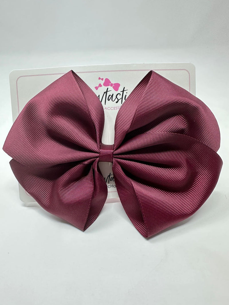 6 Inch Flat Bow - Burgundy