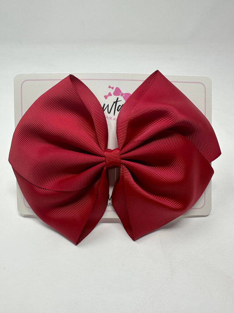 6 Inch Flat Bow - Scarlet Red