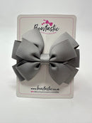 3.25 Inch Flat Double Bow - Silver