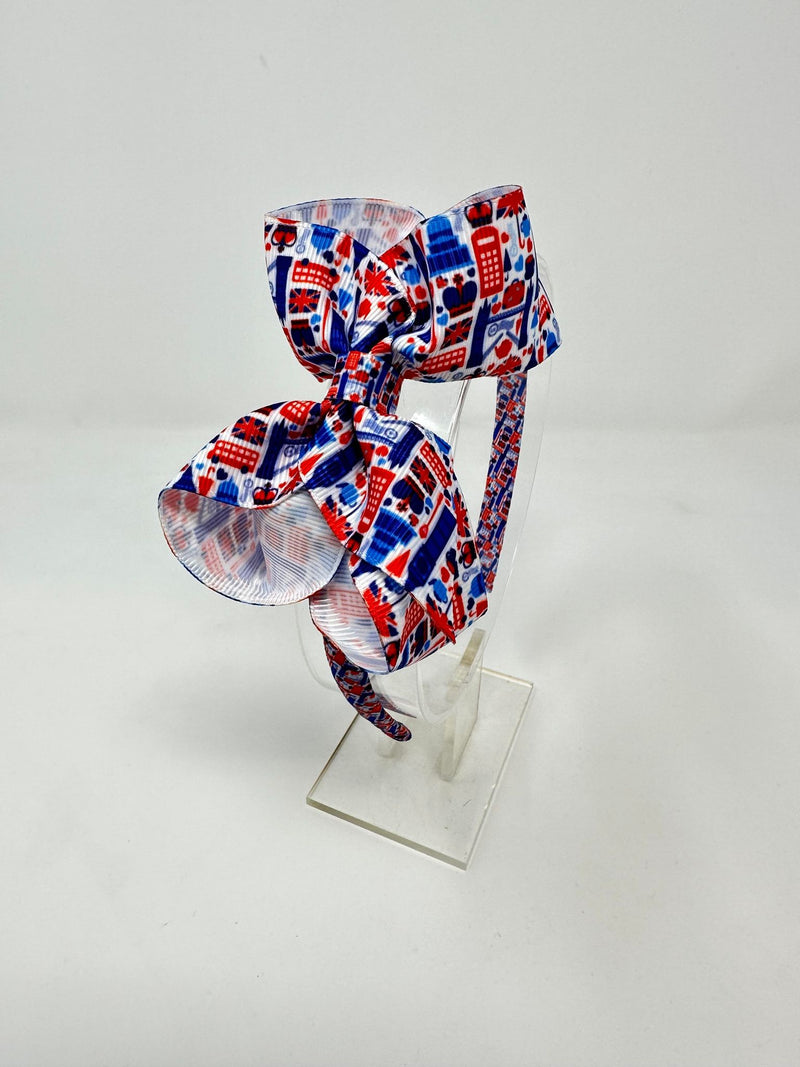 4 Inch Bow Alice Headband - London