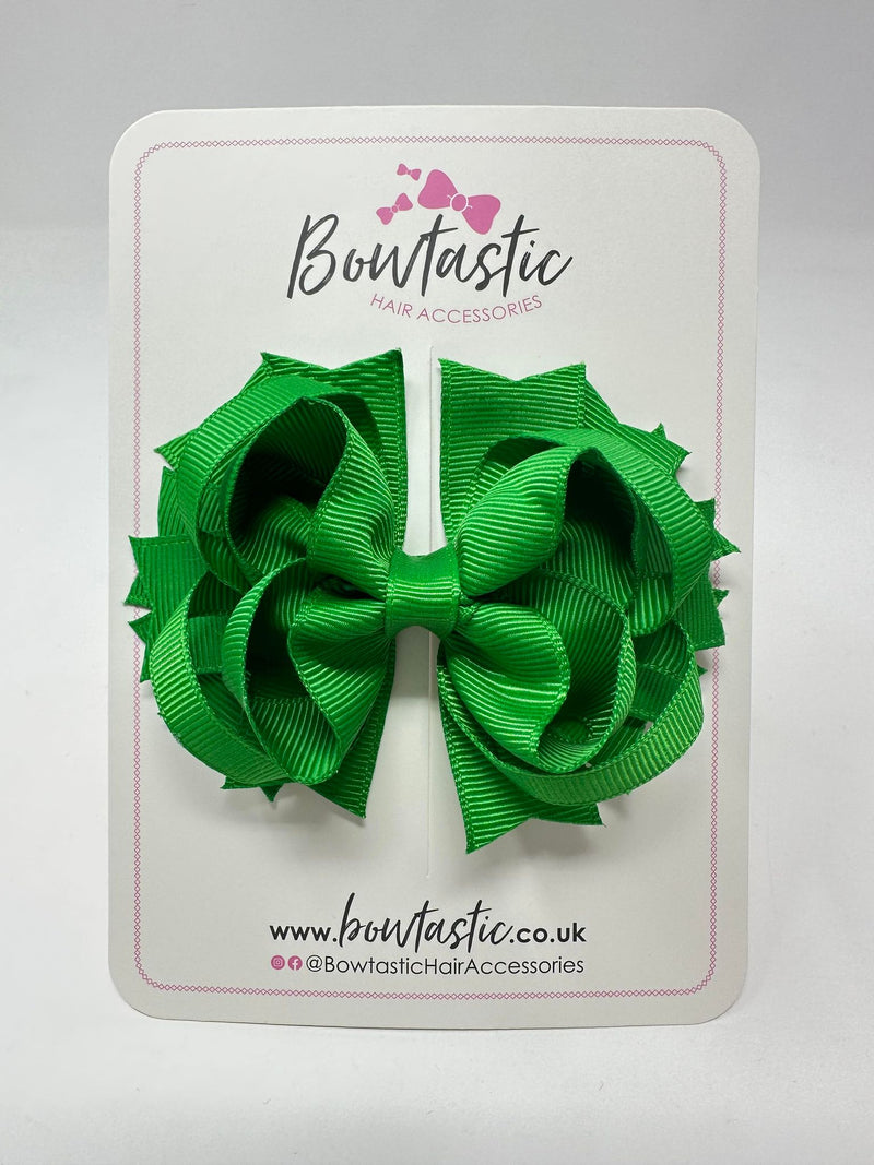 3.5 Inch Ring Bow - Emerald Green