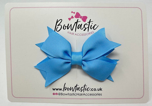 3 Inch Flat 2 Layer Bow - Blue Mist