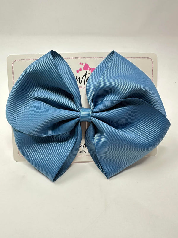 6 Inch Flat Bow - Antique Blue