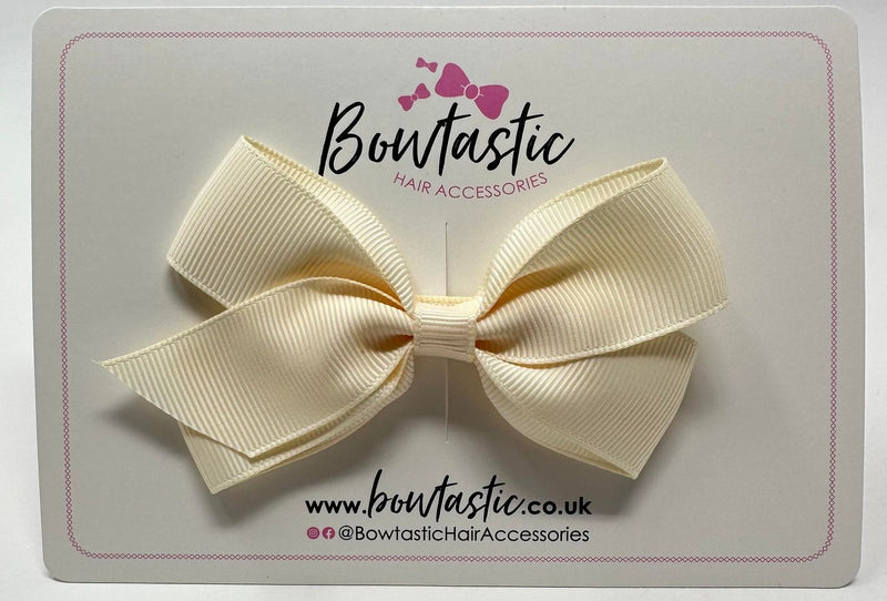 3.5 Inch Flat Bow Style 2 - Cream