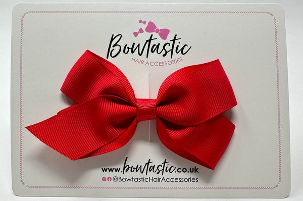 3.5 Inch Flat Bow Style 2 Thin Elastic - Hot Red