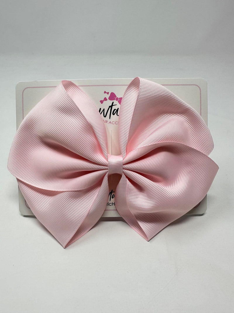 6 Inch Flat Bow - Powder Pink