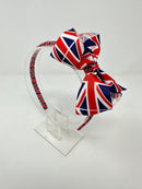 4 Inch Bow Alice Headband - Union Jack