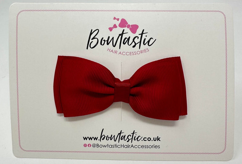 3.25 Inch Double Layer Bow - Scarlet Red