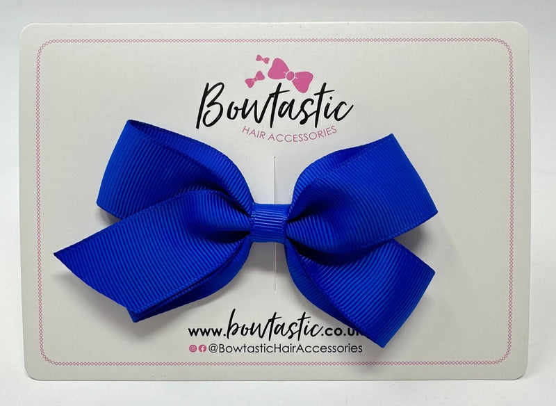 3.5 Inch Flat Bow Style 2 - Electric Blue