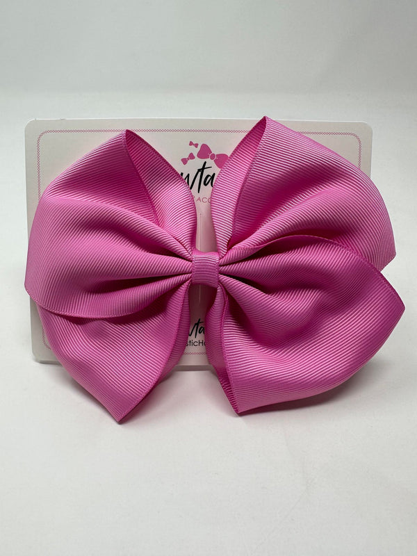 6 Inch Flat Bow - Rose Bloom