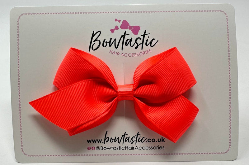 3.5 Inch Flat Bow Style 2 - Neon Orange