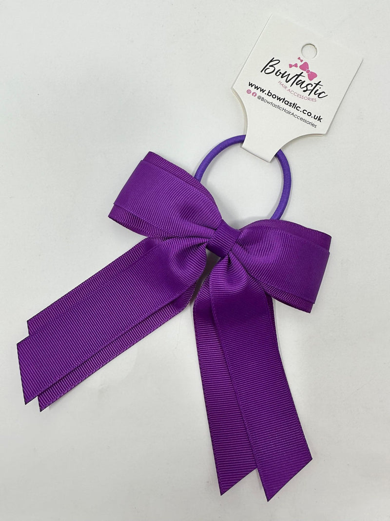 4.5 Inch Tail Bow Bobble - Ultra Violet