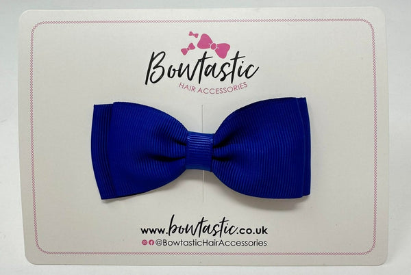 3 Inch Flat Double Bow - Cobalt