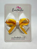 3.5 Inch Flat Bow - Yellow Gold & White