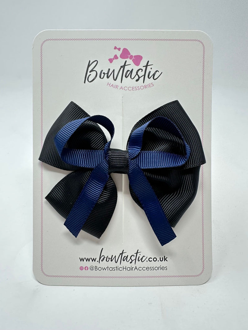 3.5 Inch Flat Bow - Navy & Black