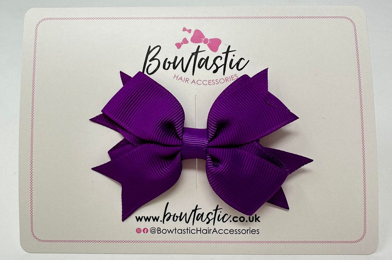 3 Inch Flat 2 Layer Bow - Ultra Violet