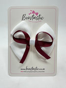 3.5 Inch Flat Bow - Wine & White
