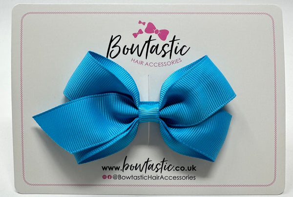 3.5 Inch Flat Bow Style 2 - Turquoise