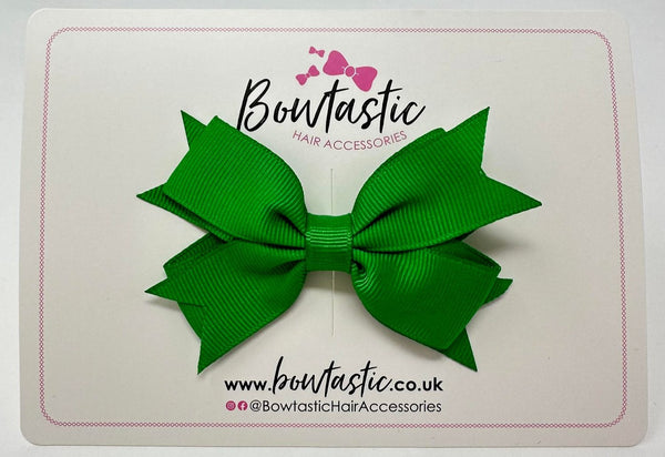 3 Inch Flat 2 Layer Bow - Emerald Green