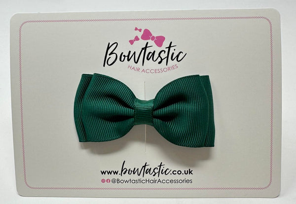 3 Inch Flat Double Bow - Hunter Green