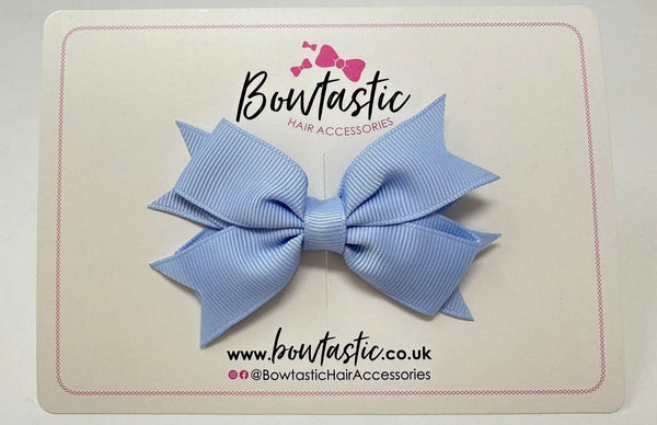 3 Inch Flat 2 Layer Bow - Bluebell