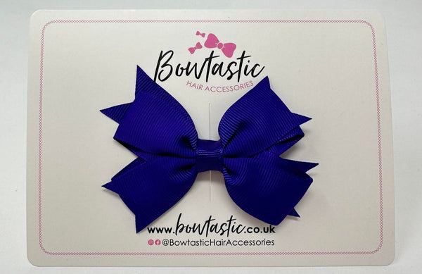 3 Inch Flat 2 Layer Bow - Regal Purple