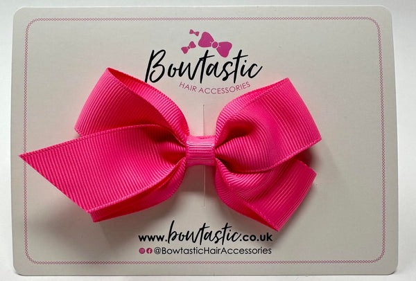 3.5 Inch Flat Bow Style 2 - Hot Pink