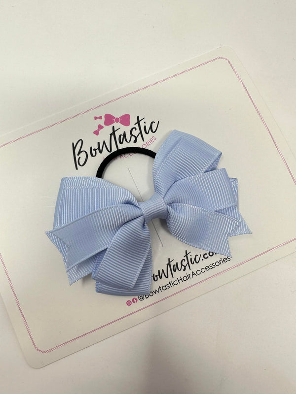 3.25 Inch Layer Bow Thin Elastic - Bluebell**