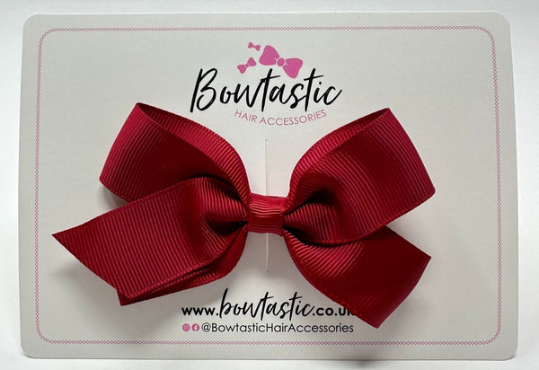 3.5 Inch Flat Bow Style 2 - Scarlet Red