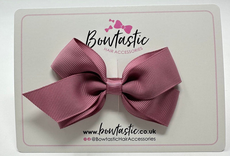 3.5 Inch Flat Bow Style 2 - Rosy Mauve