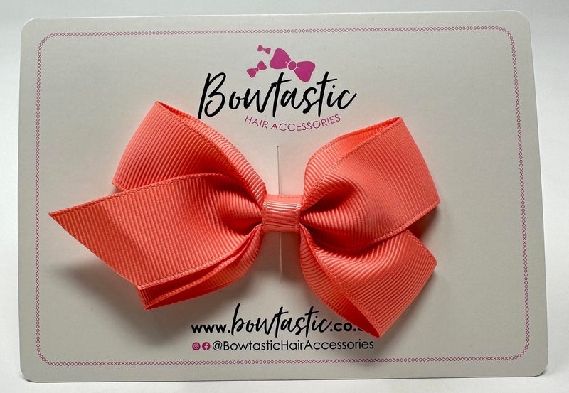 3.5 Inch Flat Bow Style 2 - Light Coral