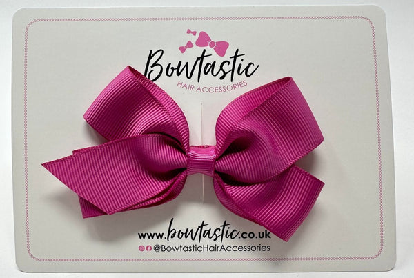 3.5 Inch Flat Bow Style 2 - Raspberry Rose