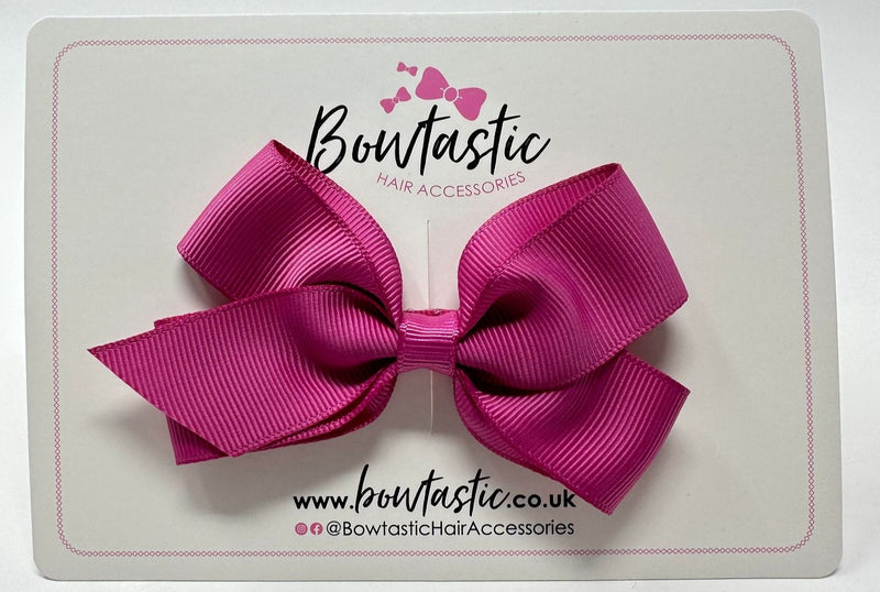 3.5 Inch Flat Bow Style 2 - Raspberry Rose