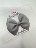 3 Inch Twist Bow Thin Elastic - Silver