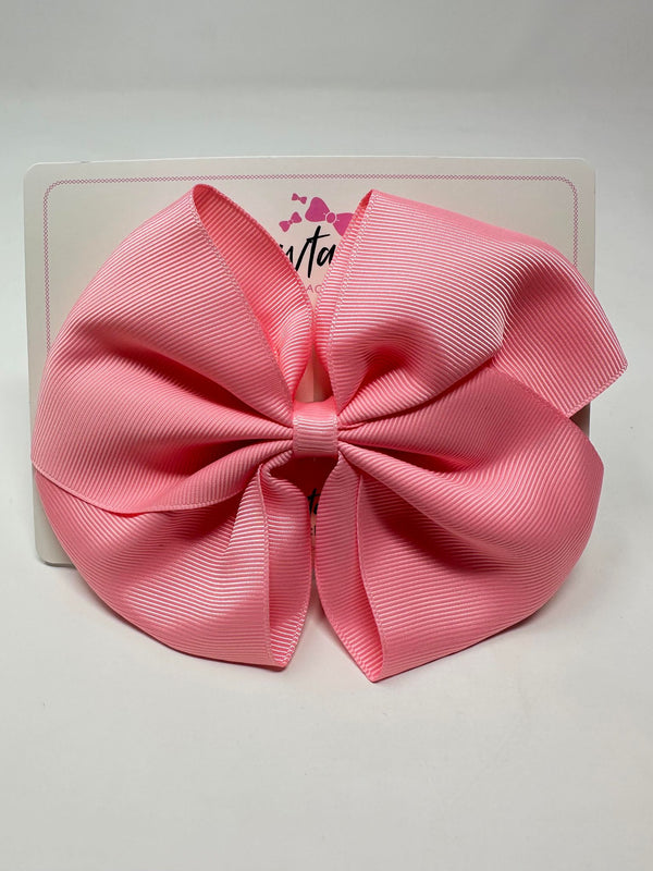 6 Inch Flat Bow - Pink