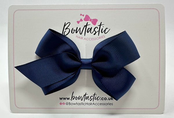3.5 Inch Flat Bow Style 2 Thin Elastic - Navy