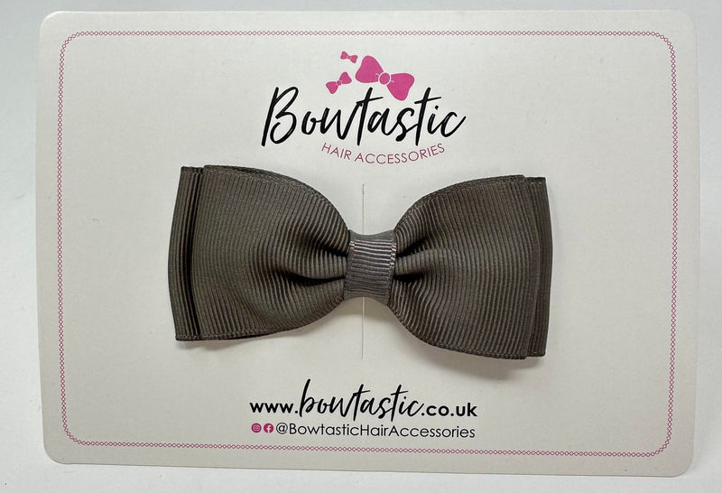 3.25 Inch Double Layer Bow - Metal Grey