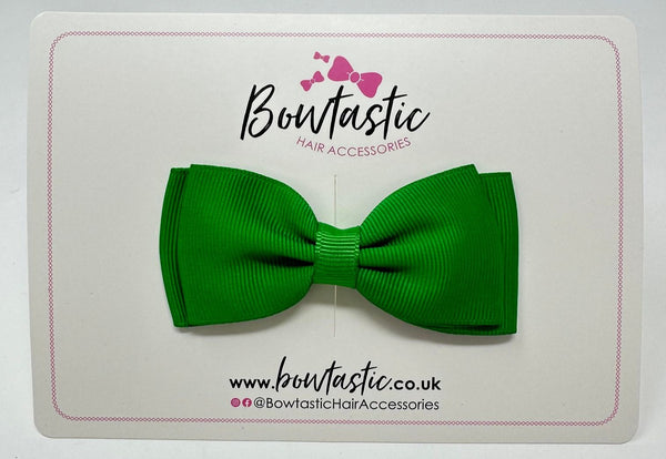 3.25 Inch Double Layer Bow - Emerald Green