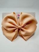 6 Inch Flat Bow - Petal Peach