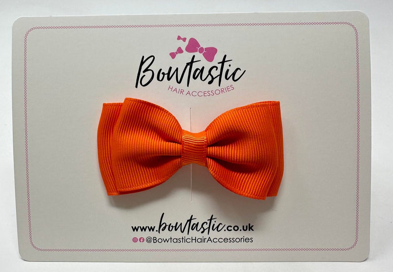 3 Inch Flat Double Bow - Russet Orange