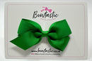 3.5 Inch Flat Bow Style 2 - Emerald Green