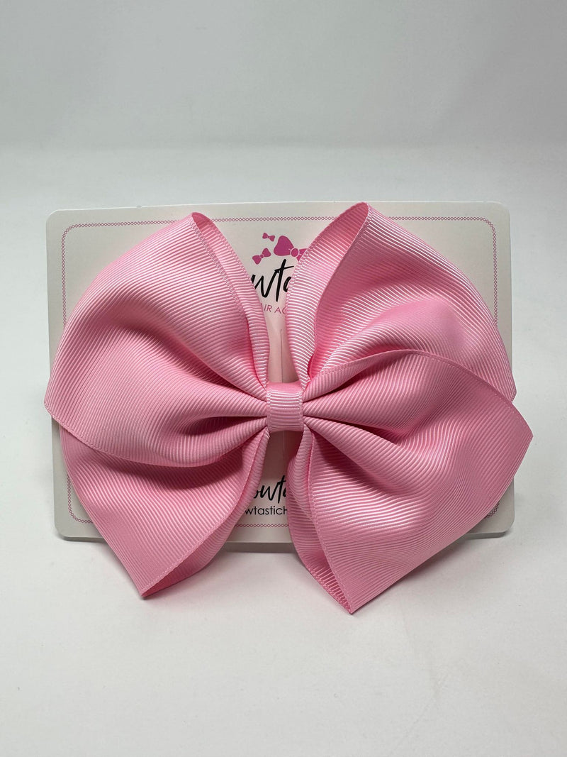 6 Inch Flat Bow - Rose Pink