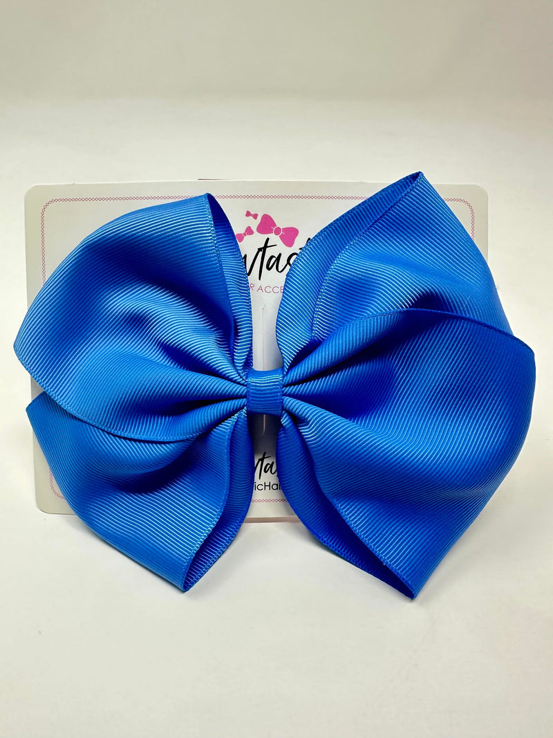 6 Inch Flat Bow - Royal Blue