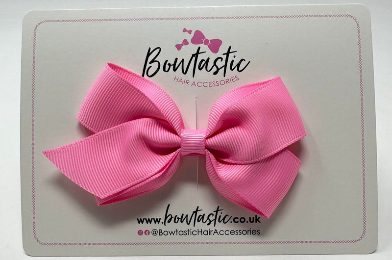 3.5 Inch Flat Bow Style 2 - Geranium Pink