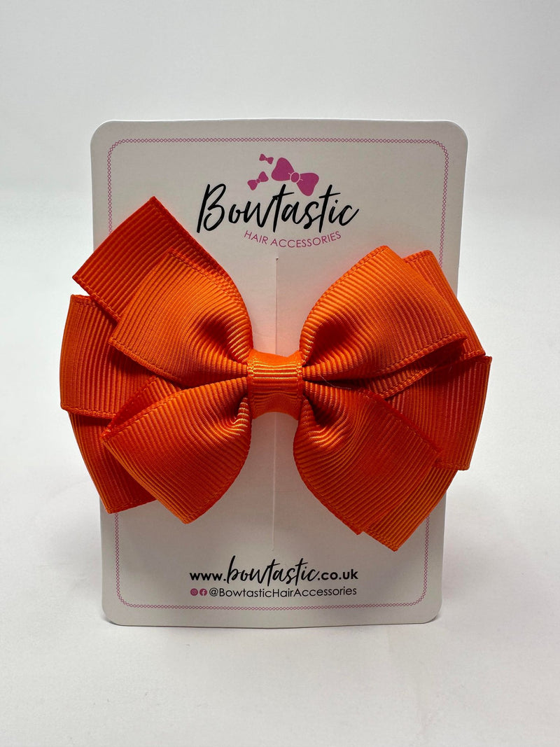 3.25 Inch Flat Double Bow - Russet Orange