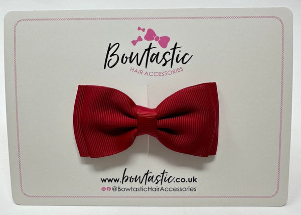 3 Inch Flat Double Bow - Scarlet Red