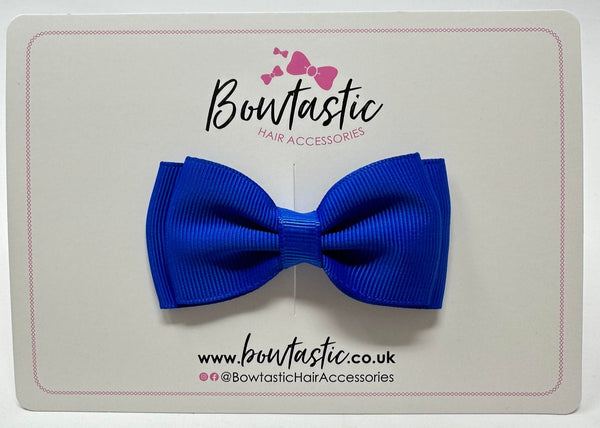 3 Inch Flat Double Bow - Electric Blue