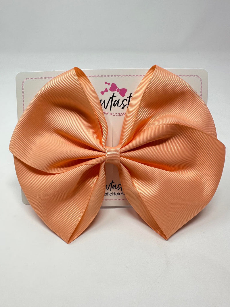 6 Inch Flat Bow - Peach