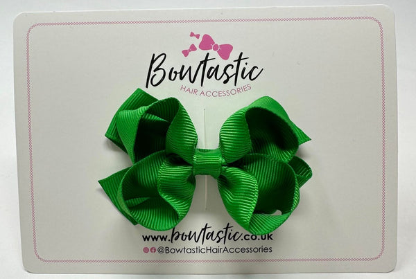 3.25 Inch Double Bow - Emerald Green